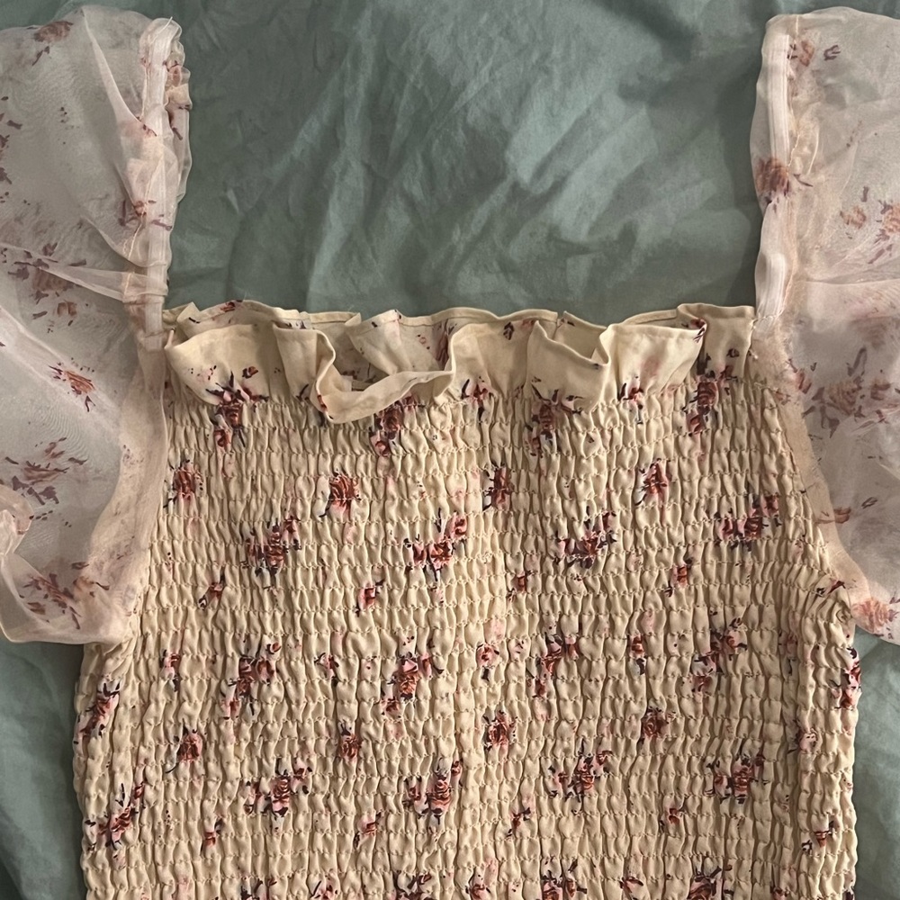 Pink Ruffled Crop Top